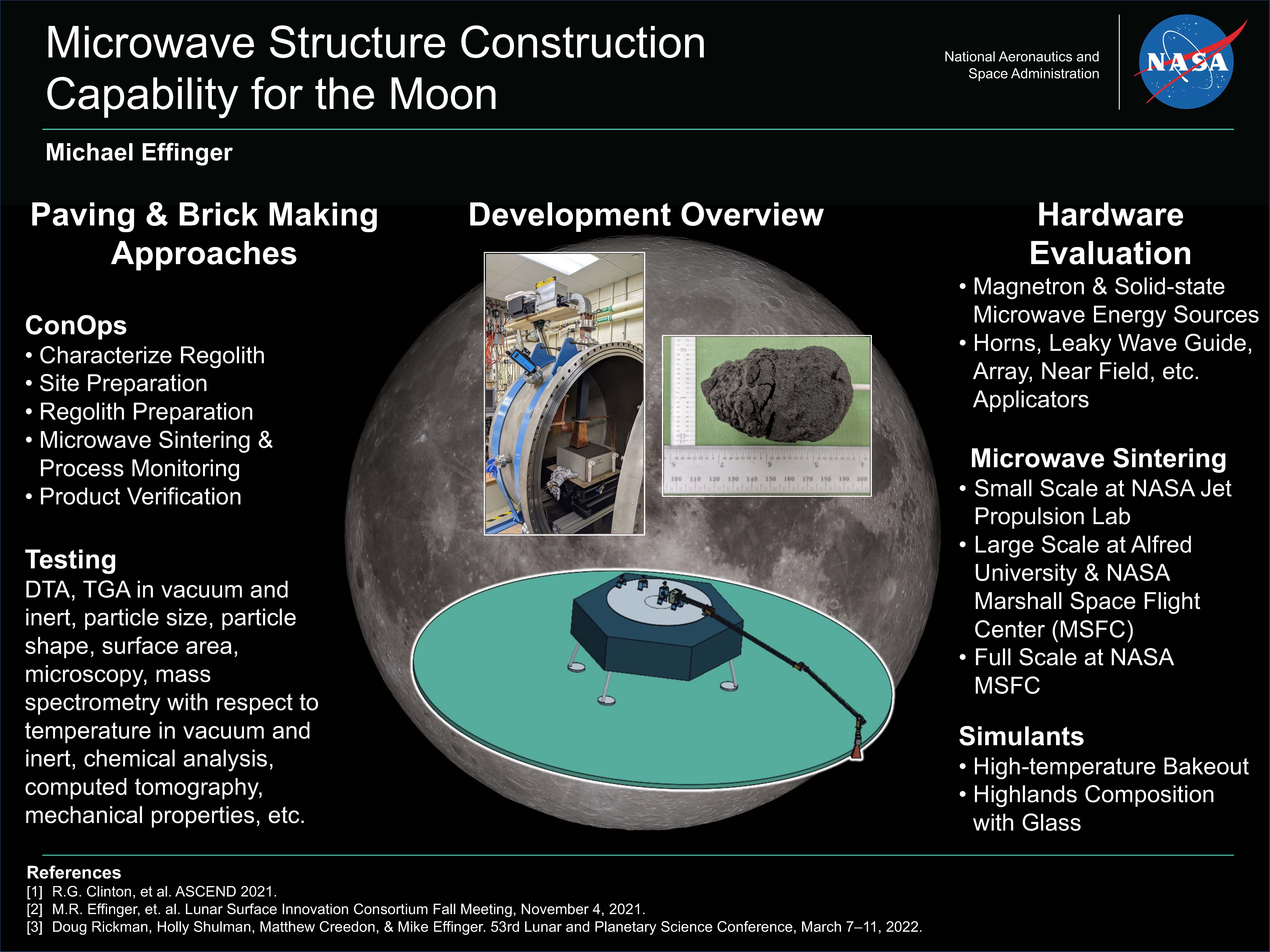 Microwave Structure Construction Capability for the Moon